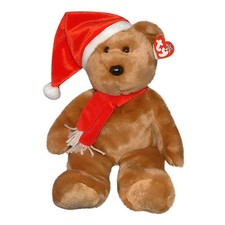 Ty Large Plush Beanie Buddy - 1997 Holiday Teddy