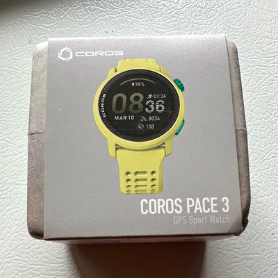 COROS PACE 3 GPS Running Watch HR Touchscreen Music Yellow 42mm