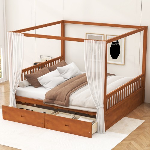 Bed Frame Wooden Platform Bed Frames With Storage Drawers