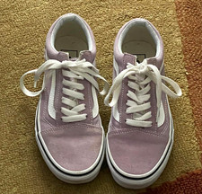 VANS Old Skool Purple/White Suede Low Top Lace-Up Rubber Sole Sneakers