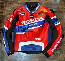 Giacca Pelle Moto Honda Racing Nuova Honda HRC Giacca Motociclista