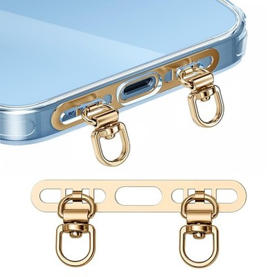 Two Hanging Ring Phone Tether Tab,360° Rotatable Ultrathin 0.2mm Universal St...