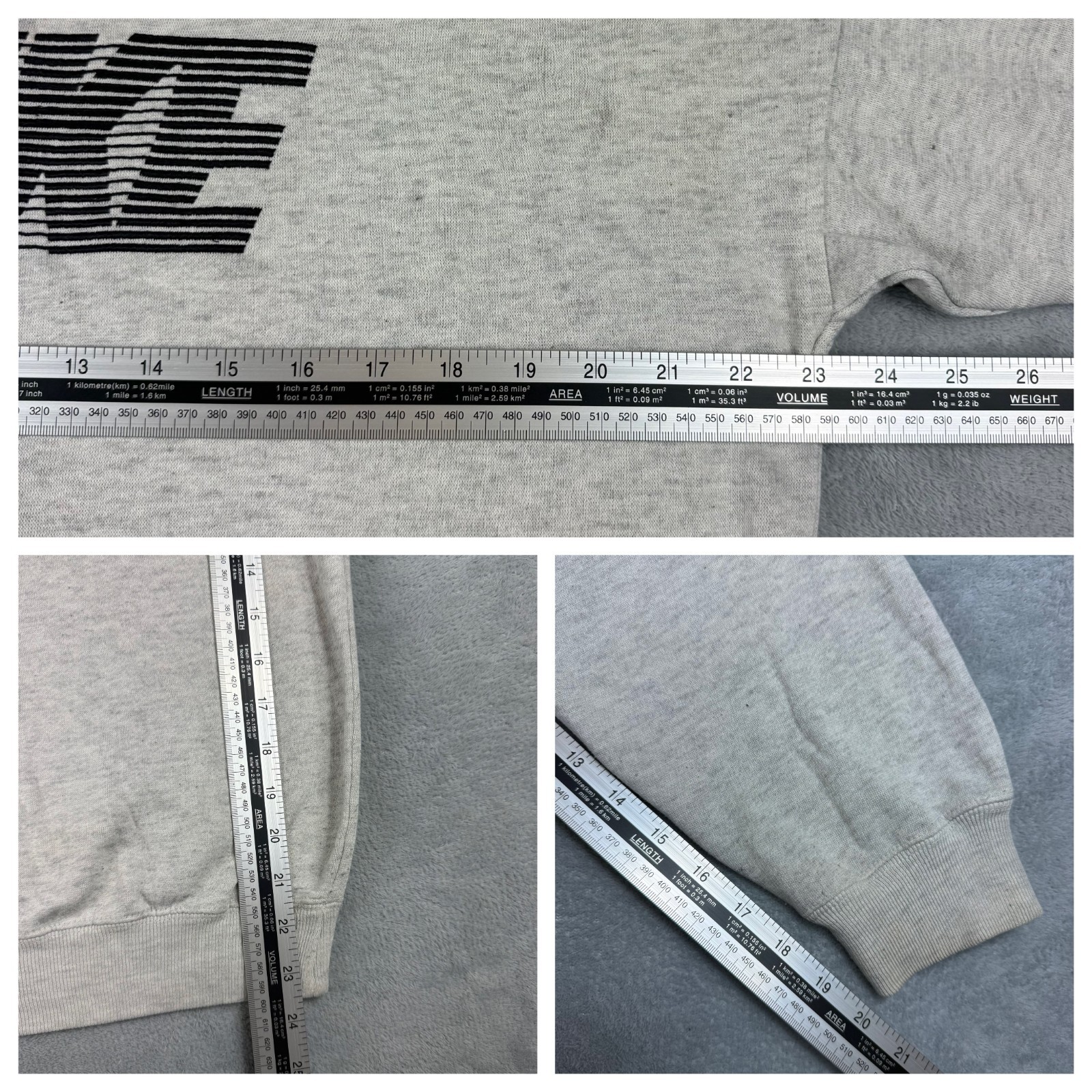 Vintage Nike 1990's Grey Spellout Size Medium Pullover Heavyweight Sweatshirt image 6