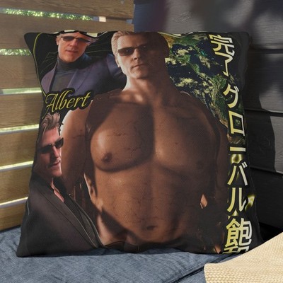 Albert Wesker Gift Pillow Cover Resident Evil Fan Decor Spun Polyester Case