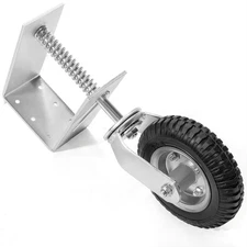 Stark USA Universal 8" Spring-Loaded Gate Wheel Caster Flat-Free Tire Swivel
