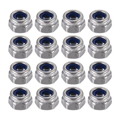 100 Pcs 304HC A2 70 Edelstahl Hex Nylock Sicherungsmutter M4 4mm
