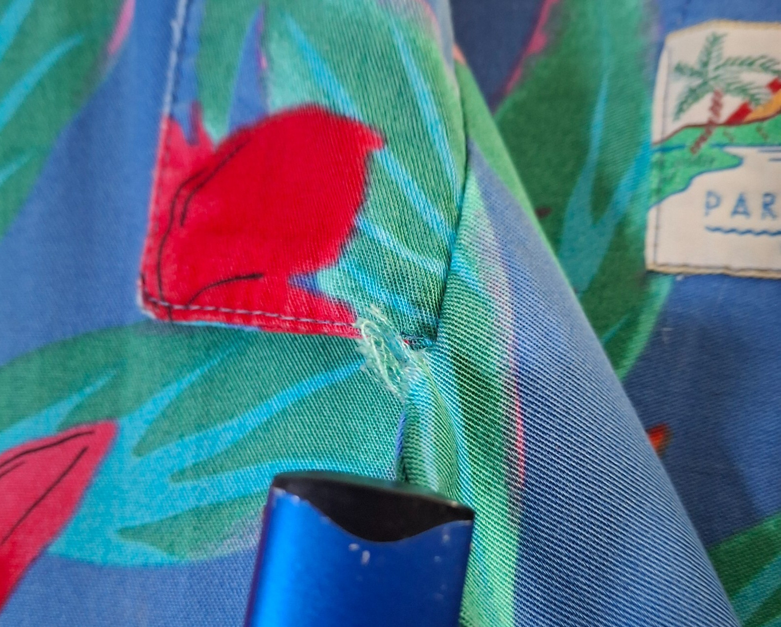 VTG Paradise Found Hawaiian Shirt Men's 2XL* Short Sleeve Colorful Floral