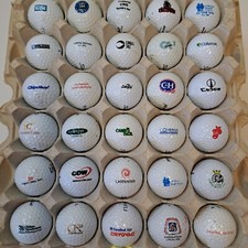 30 Logo Golf Balls Lot 035 Courses Brands Advertising Collectible vtg