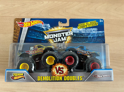 NEU IN OVP HOT WHEELS MONSTER JAM 25 YEARS - DEMOLITION DOUBLES 2017 - TEAM X TEAM