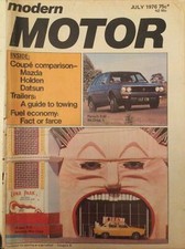 Modern Motor 1976 Jul Toyota Landcruiser Torana LH Renault R30 Falcon XC Porsche