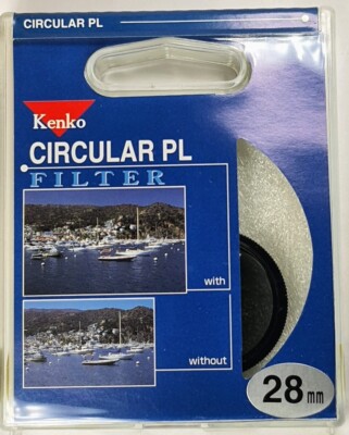 Kenko 28mm Circular Polarizer CPL Glass Lens Filter Japan Polarizing PL-C E-28