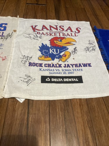 Autographed KU Jayhawks Women’s Basketball Team Towel 06 07 08 Kansas University - Picture 7 of 16
