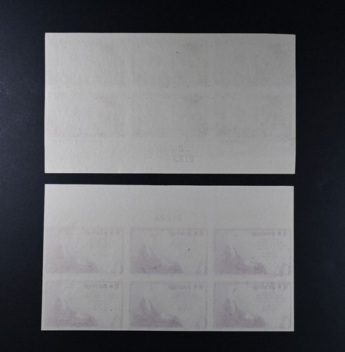 USA Scott # 754-755 Special Printing Imperf Plate Block of 6 VF MNG US Stamps - Picture 2 of 2