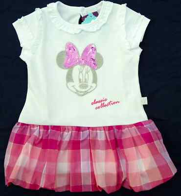 Disney Minnie Mouse Ballonkleid Festkleid Sommerkleid Kleid Glitzer Gr. 80 neu