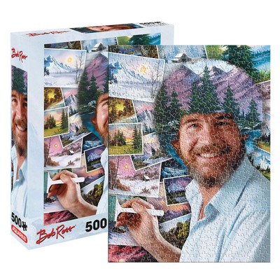 Officially Licensed Collectible Aquarius Bob Ross Afro 500 Pieces Jigsaw Puzzle