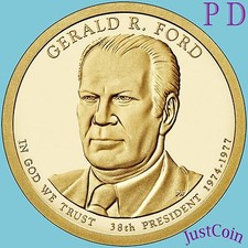2016 Pd Set Gerald Ford 38 Presidential Dollars From Mint Rolls Uncirculated