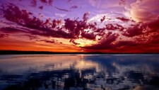 Landscape r sunset beach sunlight clouds sky water Custom Gaming Mat Desk