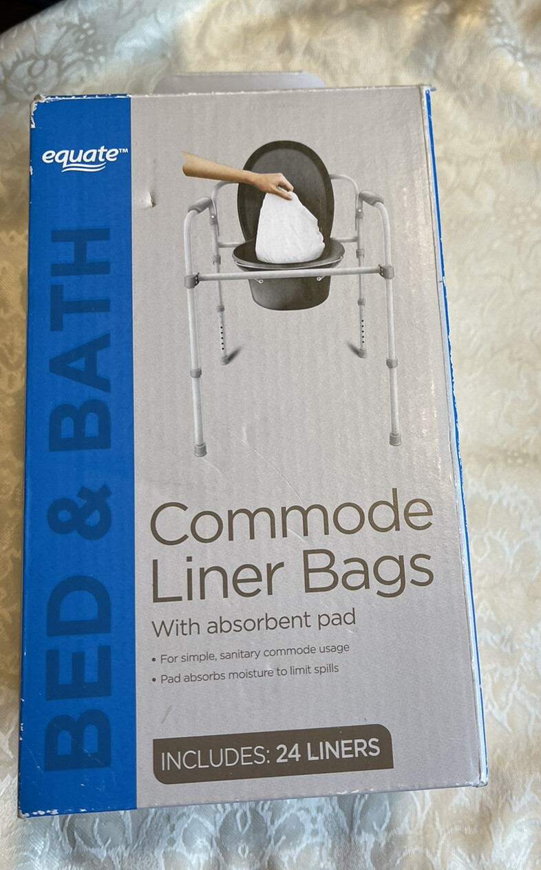 EQUATE COMMODE LINER BAGS W/ ABSORBENT PAD Open Box 681131405881 eBay