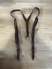 Men's Adjustable Suspenders Elastic Y-Shaped Braces Clips Pants Brace Solid