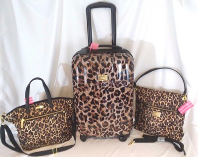 leopard luggage set