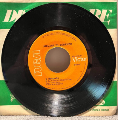 B91 Silvana Di Lorenzo: Basta De Promesas/ Y Despues, 1974 RCA 85-1526 -Latin 45