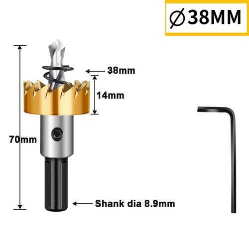 12 mm - 80 mm HSS Titanium Drill Bit Hole Saw Stainless Steel Metal Alloy Cutter - Picture 35 of 47