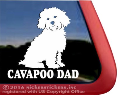 Cavapoo Dad | Cavalier Poodle Cavapoo Dog Window Vinyl Decal Sticker | eBay