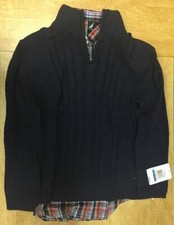 Nautica Little Boys' Three-Piece Solid Sweater Set, Navy, XL 7x 