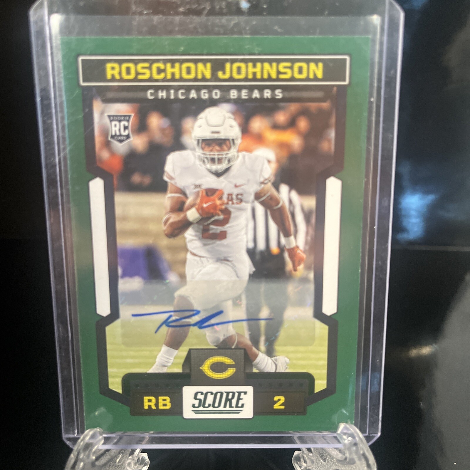 2023 Score Roschon Johnson Rookie Auto #335 Green Signatures
