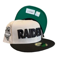 New Era Oakland Las Vegas Raiders 59FIFTY Fitted Hat 2020 Inaugural Patch 7 1/4