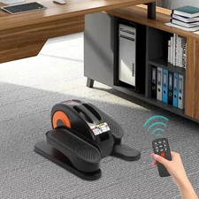 Electric Ellipse Leg Exerciser Under Desk Seated Pedal Elliptical Machine+Remote