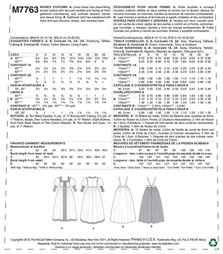 McCall’s Costumes Sewing Pattern M7763 - Picture 6 of 7
