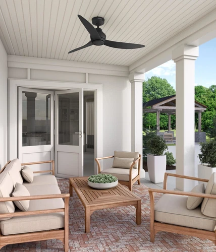 Hunter 52 inch Mazzini ENERGY STAR Matte Black Damp Rated Ceiling Fan and Remote - Picture 4 of 15