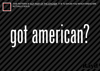 (2) Got American Sticker Decal usa united states