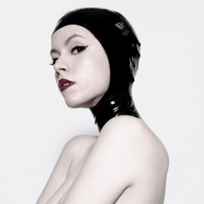 Latex Hood Open Face Wrap Head Unique Rubber Mask for Catsuit Club Wear Costume