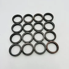 Industrial Minimalist Copper Napkin Rings Metal Brown Set Of 16