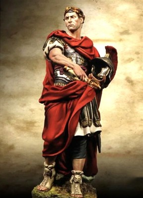   1/24 Scale 75mm Resin Model Kit Figure Roman Emperor Julio Cesar Unpainted