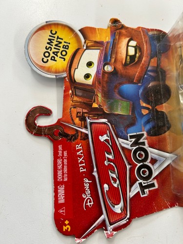 2010 Disney Cars Toon #37 MATOR WITH OIL CANS Cosmic Paint Job - Sealed New - Picture 4 of 7