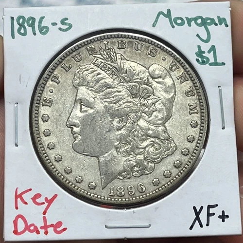 1896 S Morgan Silver Dollar Key Date XF+ ( RAW2327 )