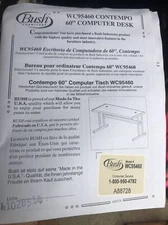 Bush Furniture WC95460 Contempo 60” Computer Desk New In Box