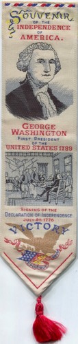 1980 Cash's Woven Silk/Rayon Bookmark 'Souvenir American Independence 1776