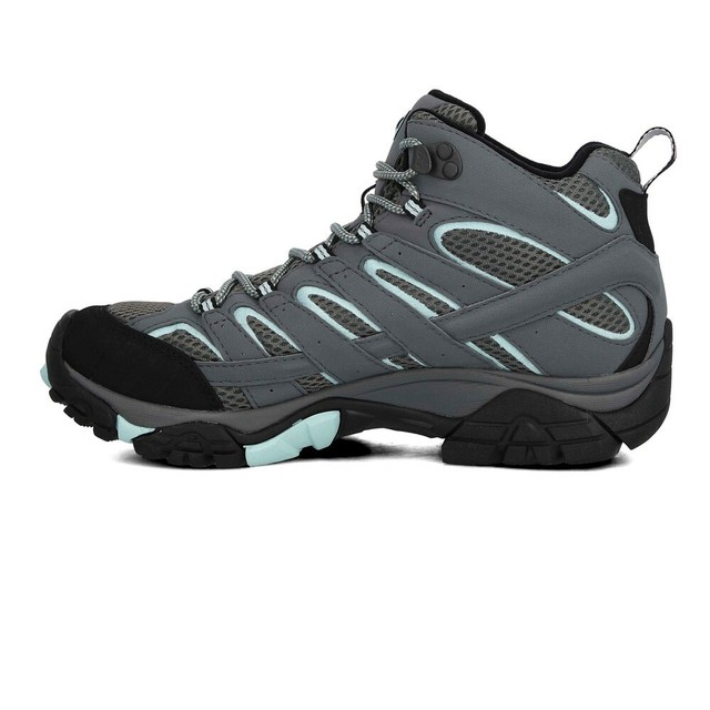 Merrell Moab 2 Mid Womens Grey Gore Tex Outdoors Walking Hiking Boots Shoes For Sale Online