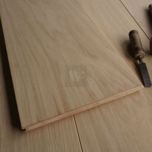 1Ft Wide Prime Grade Oak Flooring 300mm Engineered Wood / Unfinished ECH3P - Picture 1 of 11