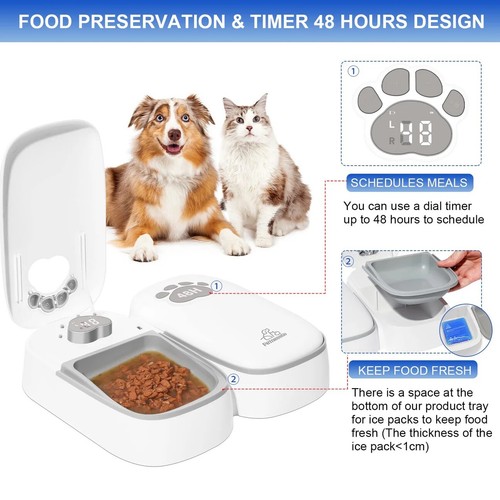 PeTnessGO Automatic Meals Cat Feeder, Pet Feeder with Timer, Timed and Portion - Picture 5 of 7