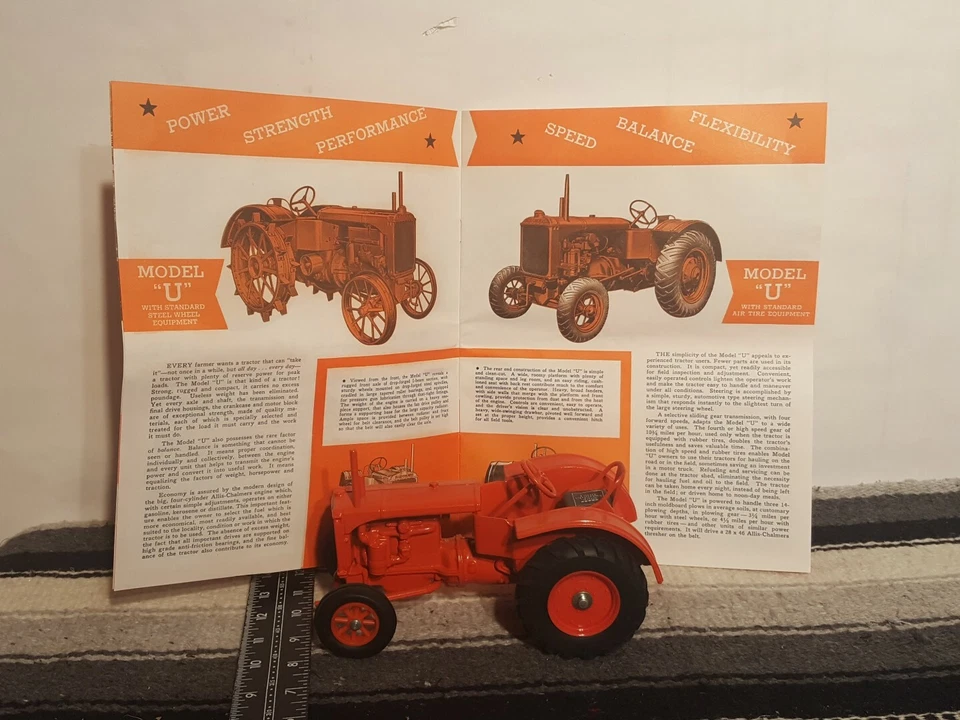 Allis Chalmers U 1/16 diecast farm tractor replica collectible by Scale Models - Image 2 of 4