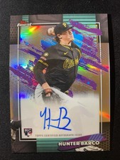 HUNTER BARCO 2026 Topps Finest Rookie Refractor ON CARD AUTO #FA-HB Pirates RC. rookie card picture