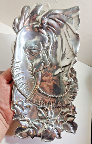 2009 ARTHUR COURT 12" ALUMINUM ELEPHANT TRAY, FREE SHIPPING