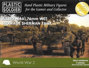 76mm Sherman Tanks M4A1 Plastic Soldier soviet UK US French 15mm WWII Israel