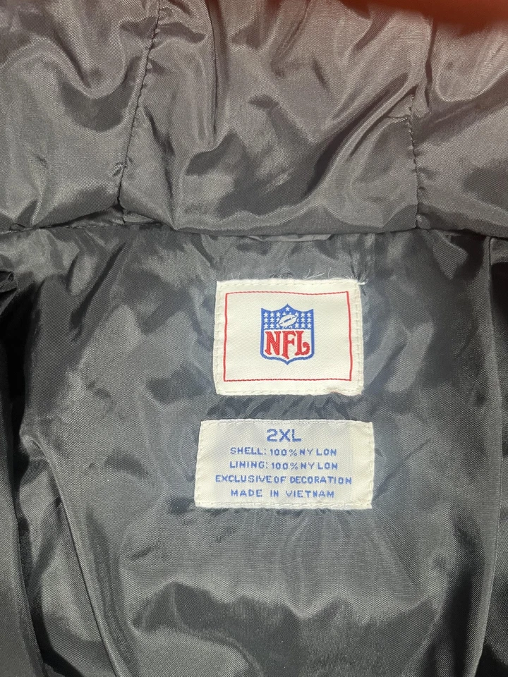 Chaqueta acolchada con capucha de fútbol americano NFL negra naranja de los Cincinnati Bengals para hombre 2XL Foto 3 de 4