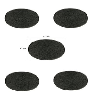 5x Citadel-Ovalbases (75 mm x 42 mm)